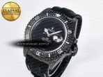 Sea Dweller 43mm Carbon DIWF Best Edition Black Dial on Black Nylon Strap A2824