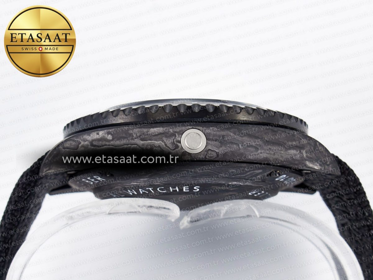 Sea Dweller 43mm Carbon DIWF Best Edition Black Dial on Black Nylon Strap A2824 - Görsel 14