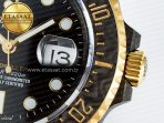 Sea Dweller 43mm Carbon DIWF Best Edition Black Dial YG Bezel on Black Nylon Strap A2824 - Görsel 12