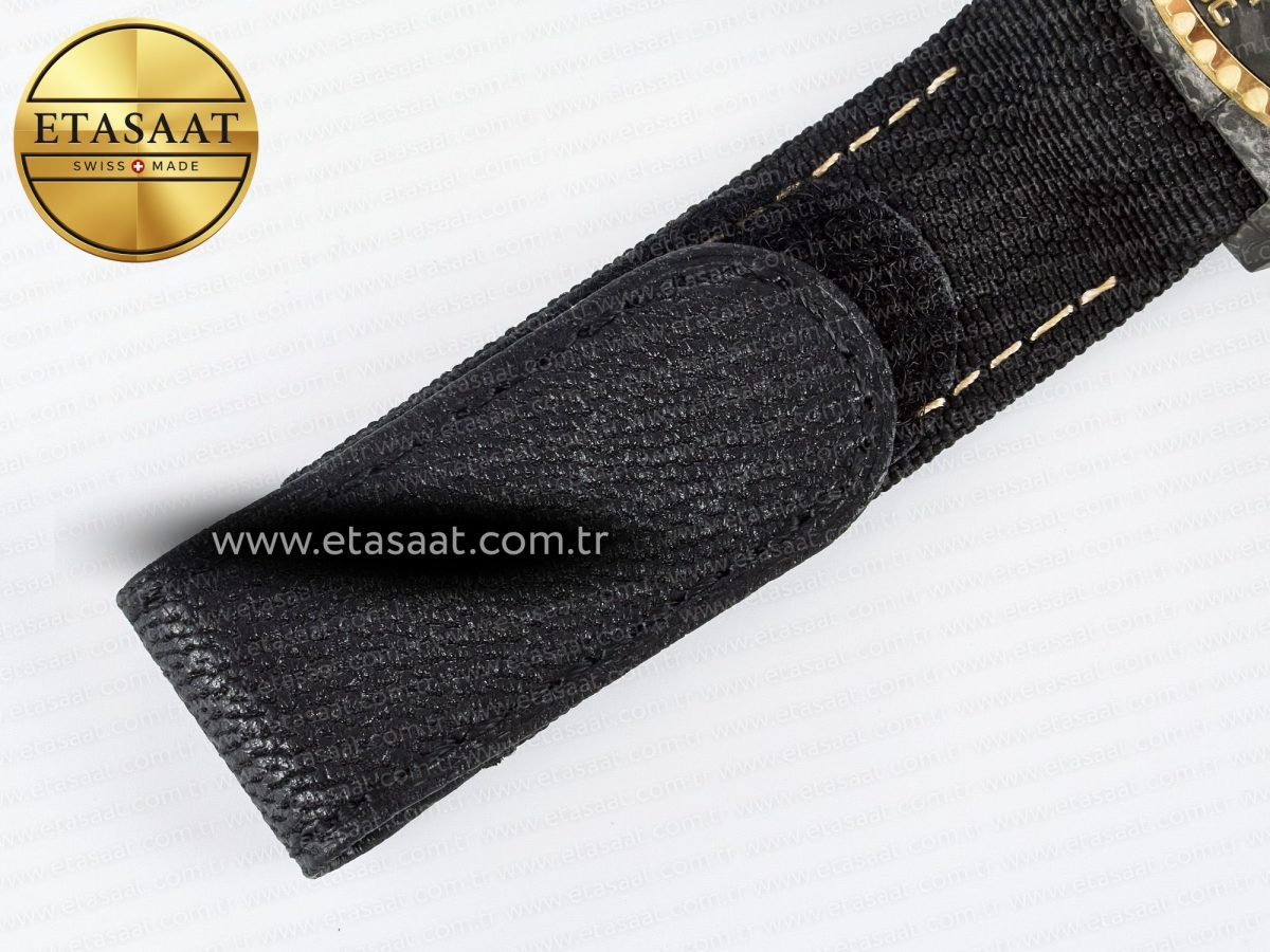 Sea Dweller 43mm Carbon DIWF Best Edition Black Dial YG Bezel on Black Nylon Strap A2824 - Görsel 18