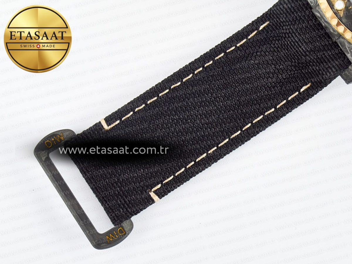 Sea Dweller 43mm Carbon DIWF Best Edition Black Dial YG Bezel on Black Nylon Strap A2824 - Görsel 21