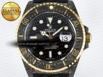 Sea Dweller 43mm Carbon DIWF Best Edition Black Dial YG Bezel on Black Nylon Strap A2824 - Görsel 4