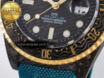 Sea Dweller 43mm Carbon DIWF Best Edition Black Dial YG Bezel on Blue Nylon Strap A2824 - Görsel 12