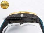Sea Dweller 43mm Carbon DIWF Best Edition Black Dial YG Bezel on Blue Nylon Strap A2824 - Görsel 14
