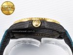 Sea Dweller 43mm Carbon DIWF Best Edition Black Dial YG Bezel on Blue Nylon Strap A2824 - Görsel 15