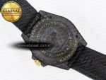 Sea Dweller 43mm Carbon DIWF Best Edition Black Dial YG Bezel on Blue Nylon Strap A2824 - Görsel 17