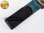 Sea Dweller 43mm Carbon DIWF Best Edition Black Dial YG Bezel on Blue Nylon Strap A2824 - Görsel 20