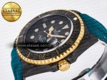 Sea Dweller 43mm Carbon DIWF Best Edition Black Dial YG Bezel on Blue Nylon Strap A2824 - Görsel 6