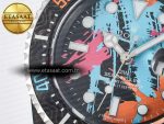 Sea Dweller 43mm Carbon DIWF Best Edition Graffiti Dial on Black Nylon Strap A2824 - Görsel 10
