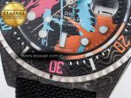 Sea Dweller 43mm Carbon DIWF Best Edition Graffiti Dial on Black Nylon Strap A2824 - Görsel 13