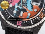 Sea Dweller 43mm Carbon DIWF Best Edition Graffiti Dial on Black Nylon Strap A2824 - Görsel 13