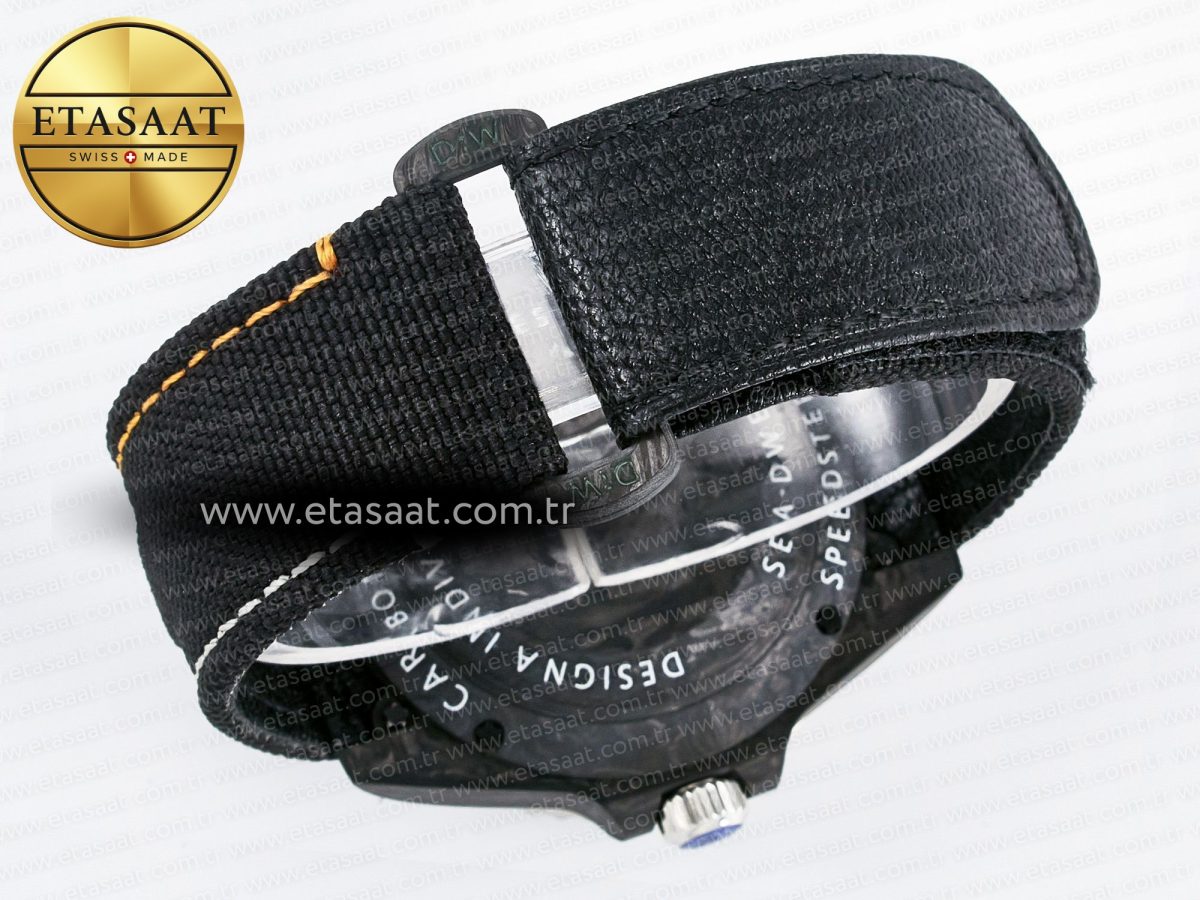 Sea Dweller 43mm Carbon DIWF Best Edition Graffiti Dial on Black Nylon Strap A2824 - Görsel 16