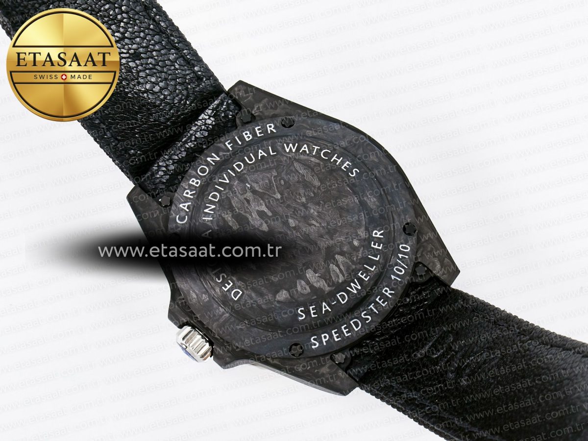 Sea Dweller 43mm Carbon DIWF Best Edition Graffiti Dial on Black Nylon Strap A2824 - Görsel 17