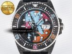 Sea Dweller 43mm Carbon DIWF Best Edition Graffiti Dial on Black Nylon Strap A2824 - Görsel 4