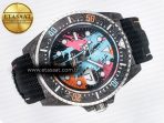 Sea Dweller 43mm Carbon DIWF Best Edition Graffiti Dial on Black Nylon Strap A2824 - Görsel 8