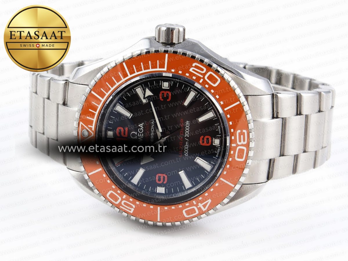 Omega Seamaster  Brown Dial Orange Bezel A8912 - Görsel 6