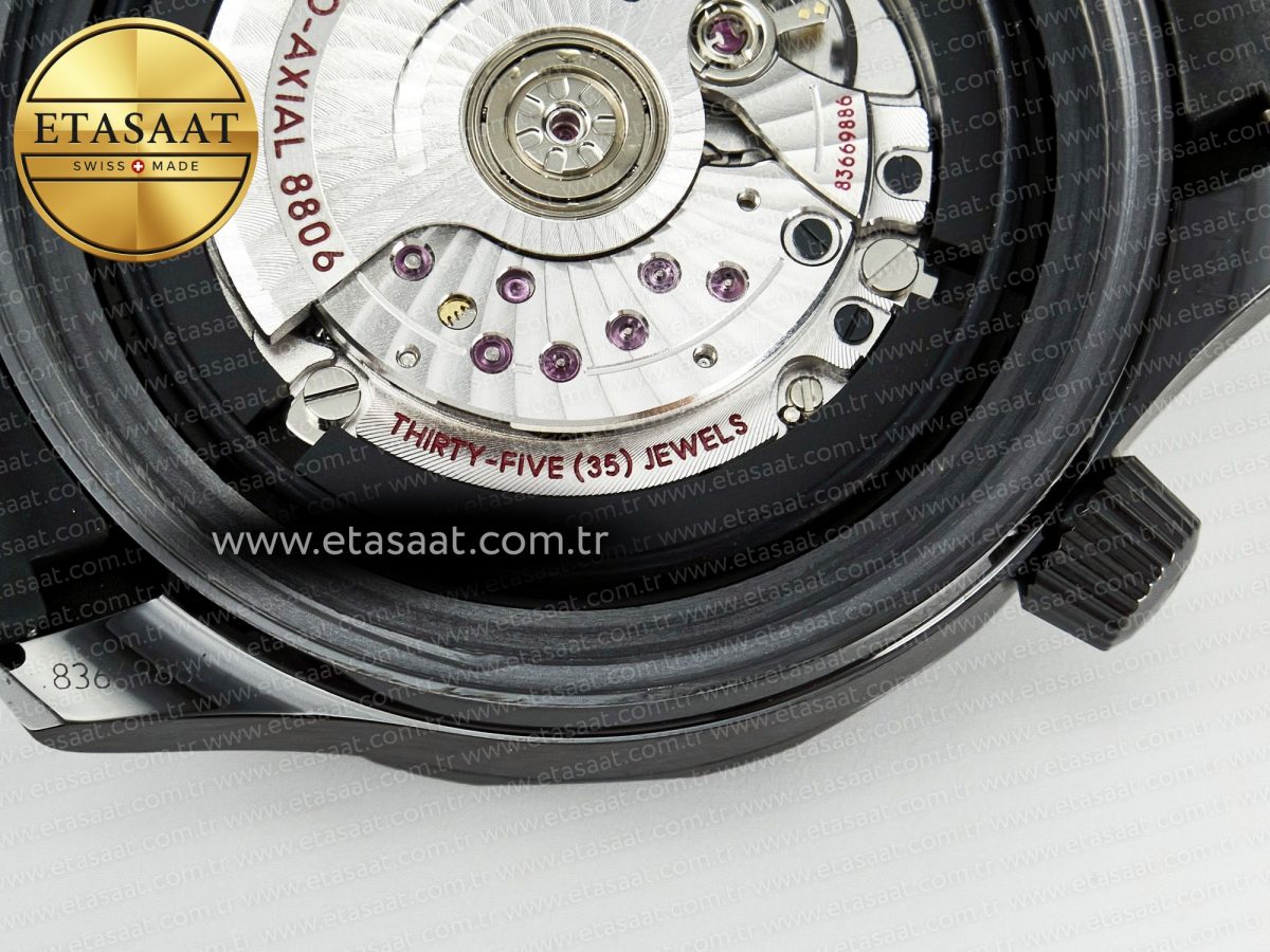 Omega Seamaster Diver 300M Black Ceramic Black Dial On Black Rubber Strap 8806 - Görsel 19