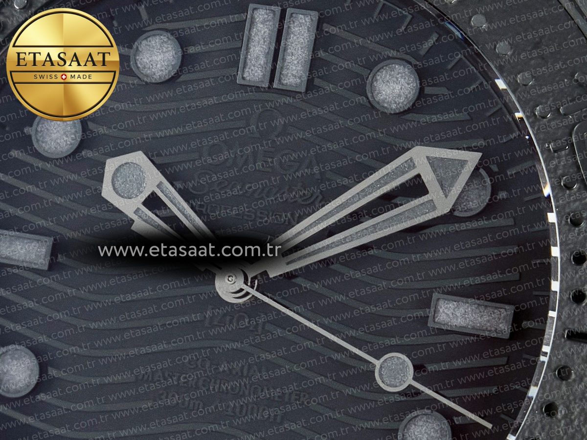 Omega Seamaster Diver 300M Black Ceramic Black Dial On Black Rubber Strap 8806 - Görsel 9