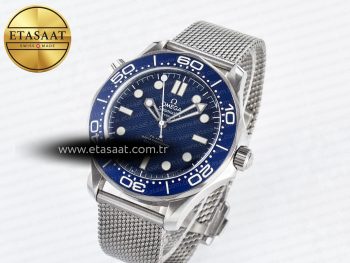 Seamaster Diver 300M James Bond 007 60th Anniversary VSF 1:1 Best Edition Blue Dial on Mesh Bracelet A8806