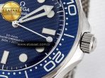 Seamaster Diver 300M James Bond 007 60th Anniversary VSF 1:1 Best Edition Blue Dial on Mesh Bracelet A8806 - Görsel 11