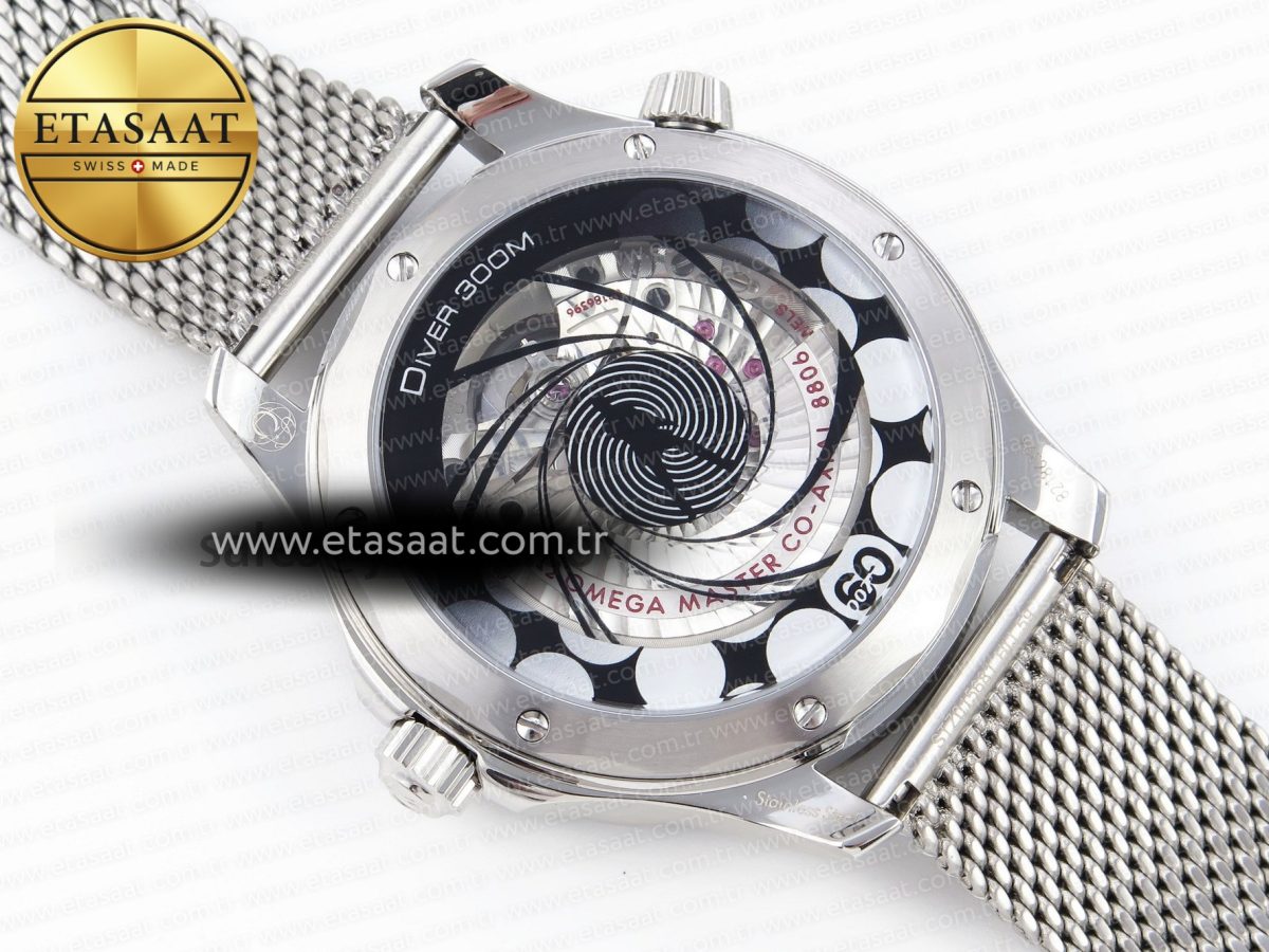 Seamaster Diver 300M JAMES BOND 007 60TH ANNIVERSARY VSF 1:1 BEST EDITION BLUE DIAL ON MESH BRACELET A8806 - Görsel 17