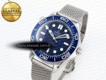 Seamaster Diver 300M JAMES BOND 007 60TH ANNIVERSARY VSF 1:1 BEST EDITION BLUE DIAL ON MESH BRACELET A8806 - Görsel 2
