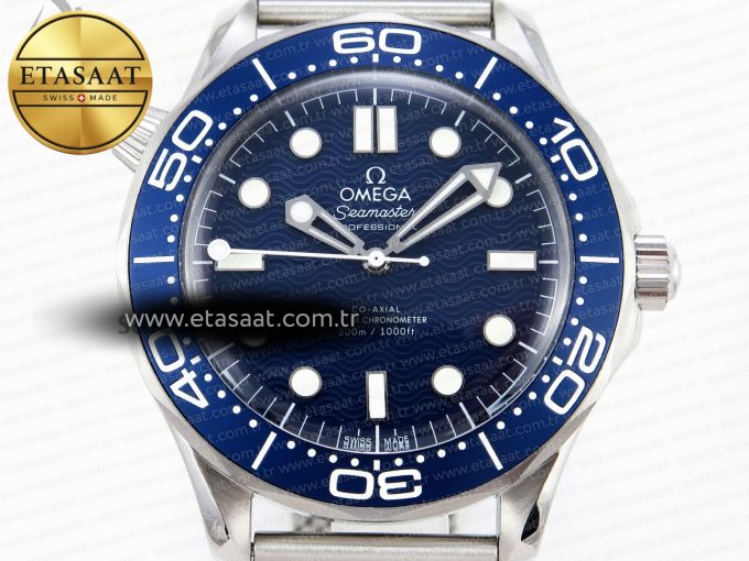 Seamaster Diver 300M JAMES BOND 007 60TH ANNIVERSARY VSF 1:1 BEST EDITION BLUE DIAL ON MESH BRACELET A8806 - Görsel 4