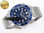 Seamaster Diver 300M JAMES BOND 007 60TH ANNIVERSARY VSF 1:1 BEST EDITION BLUE DIAL ON MESH BRACELET A8806 - Görsel 6