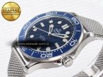Seamaster Diver 300M James Bond 007 60th Anniversary VSF 1:1 Best Edition Blue Dial on Mesh Bracelet A8806 - Görsel 6