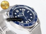 Seamaster Diver 300M James Bond 007 60th Anniversary VSF 1:1 Best Edition Blue Dial on Mesh Bracelet A8806 - Görsel 7