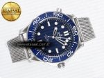 Seamaster Diver 300M James Bond 007 60th Anniversary VSF 1:1 Best Edition Blue Dial on Mesh Bracelet A8806 - Görsel 8