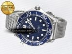 Seamaster Diver 300M James Bond 007 60th Anniversary VSF 1:1 Best Edition Blue Dial on Mesh Bracelet A8806 - Görsel 9