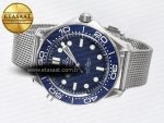 Seamaster Diver 300M James Bond 007 60th Anniversary VSF 1:1 Best Edition Blue Dial on Mesh Bracelet A8806 - Görsel 9