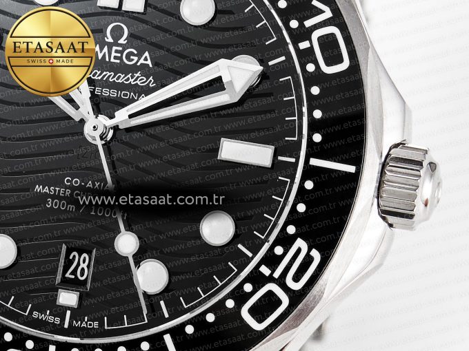 Seamaster Diver 300M VSF 1:1 Best Edition Black Ceramic Black Dial on SS Bracelet A8800 V2 - Görsel 12
