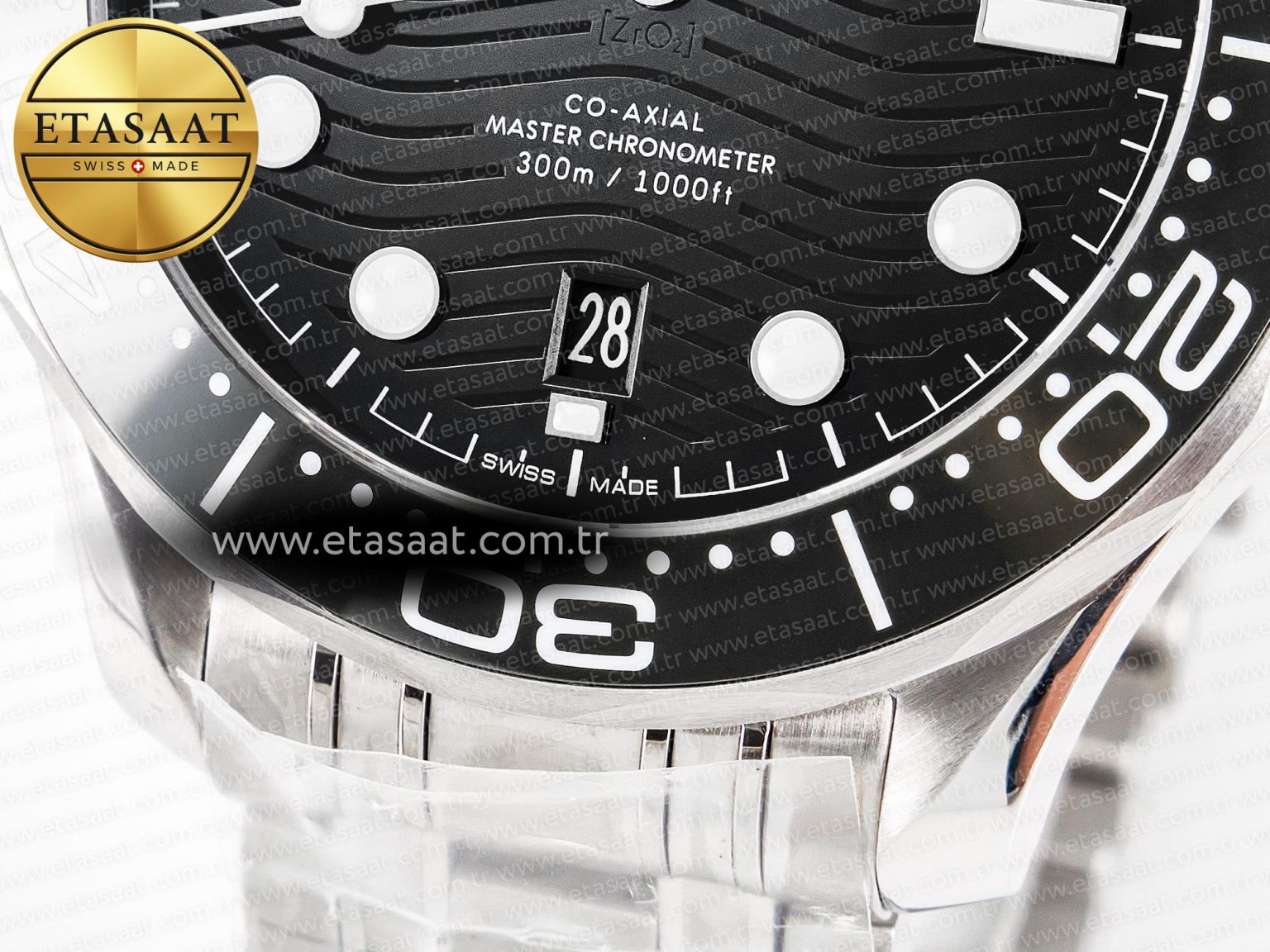Seamaster Diver 300M VSF 1:1 Best Edition Black Ceramic Black Dial on SS Bracelet A8800 V2 - Görsel 13