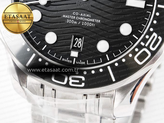 Seamaster Diver 300M VSF 1:1 Best Edition Black Ceramic Black Dial on SS Bracelet A8800 V2 - Görsel 13