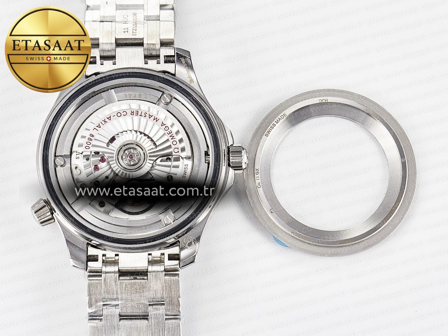 Seamaster Diver 300M VSF 1:1 Best Edition Black Ceramic Black Dial on SS Bracelet A8800 V2 - Görsel 17