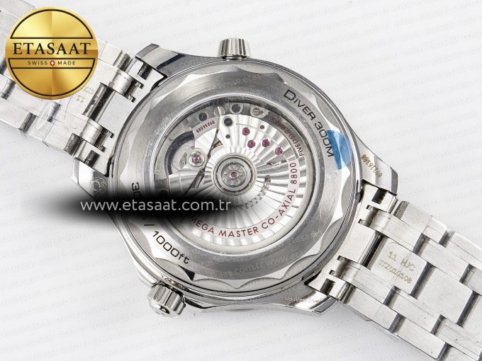 Seamaster Diver 300M VSF 1:1 Best Edition Black Ceramic Black Dial on SS Bracelet A8800 V2 - Görsel 19
