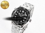 Seamaster Diver 300M VSF 1:1 Best Edition Black Ceramic Black Dial on SS Bracelet A8800 V2 - Görsel 2