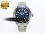 SEAMASTER PLANET OCEAN 6000M ULTRA DEEP 45.5MM SS TF 1:1 BEST EDITION BLUE DIAL BLACK BEZEL ON SS BRACELET A2824 - Görsel 3