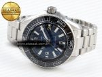 SEAMASTER PLANET OCEAN 6000M ULTRA DEEP 45.5MM SS TF 1:1 BEST EDITION BLUE DIAL BLACK BEZEL ON SS BRACELET A2824 - Görsel 6