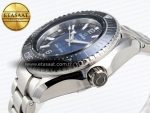 SEAMASTER PLANET OCEAN 6000M ULTRA DEEP 45.5MM SS TF 1:1 BEST EDITION BLUE DIAL BLACK BEZEL ON SS BRACELET A2824 - Görsel 8