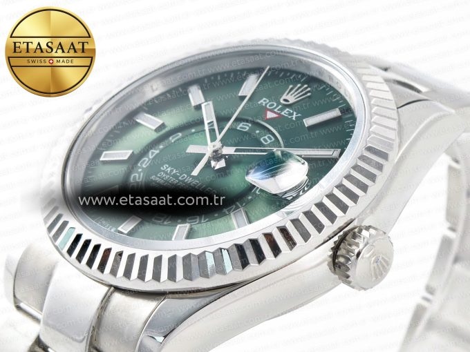 Skydweller SS Noob Best Edition Green Dial on SS Jubilee Bracelet A23J - Görsel 6