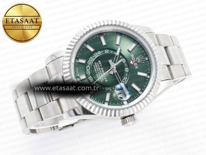 Skydweller SS Noob Best Edition Green Dial on SS Jubilee Bracelet A23J - Görsel 8