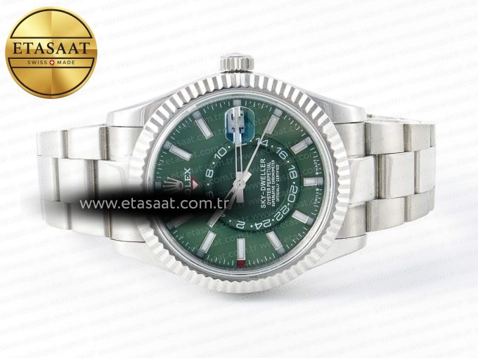 Skydweller SS Noob Best Edition Green Dial on SS Jubilee Bracelet A23J - Görsel 9