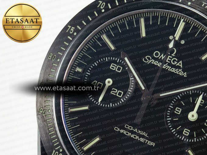 Speedmaster “Dark Side of The Moon” Real Ceramic N1F 1:1 Best Edition on Leather Strap A9900 - Görsel 10