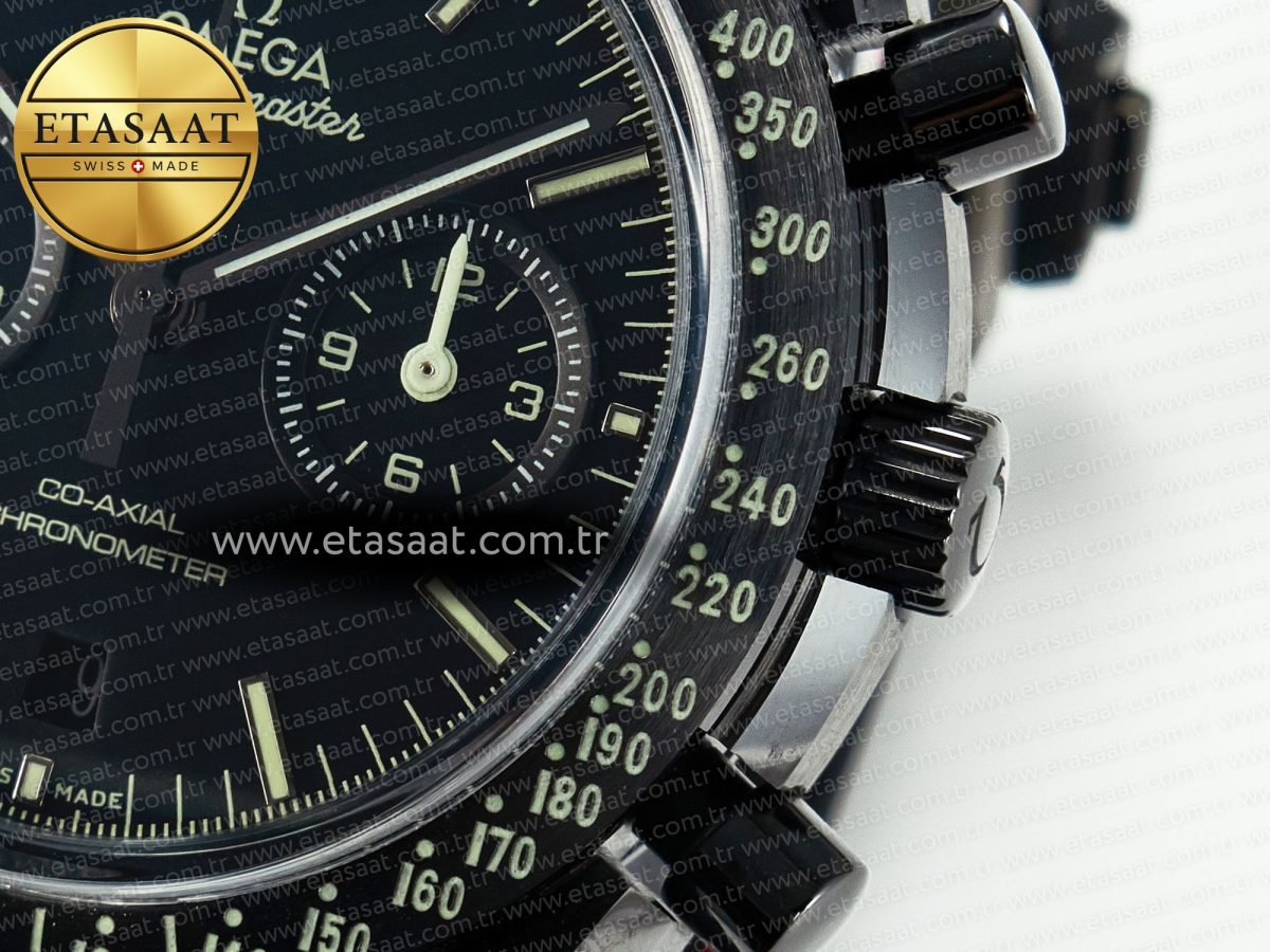 Speedmaster “Dark Side of The Moon” Real Ceramic N1F 1:1 Best Edition on Leather Strap A9900 - Görsel 12