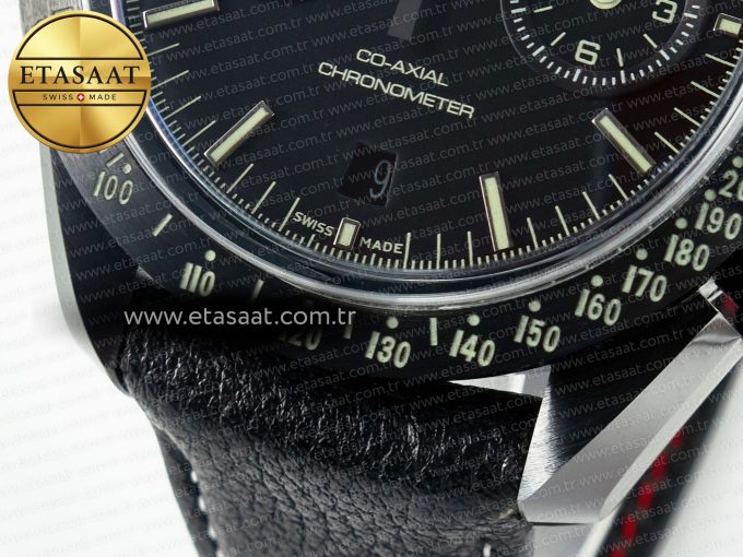 Speedmaster “Dark Side of The Moon” Real Ceramic N1F 1:1 Best Edition on Leather Strap A9900 - Görsel 14