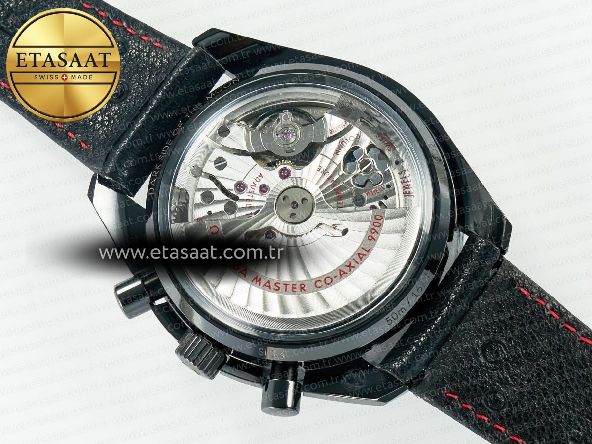 Speedmaster “Dark Side of The Moon” Real Ceramic N1F 1:1 Best Edition on Leather Strap A9900 - Görsel 18