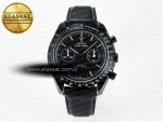Speedmaster “Dark Side of The Moon” Real Ceramic N1F 1:1 Best Edition on Leather Strap A9900 - Görsel 3